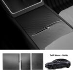 Dry Carbon Fiber Center Console Cover For Model Y Juniper / Model 3 Highland / Model YL - Image 12