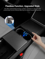 Dry Carbon Fiber Center Console Cover For Model Y Juniper / Model 3 Highland / Model YL - Image 6