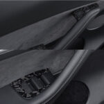 Dry Carbon Fiber Window & Door Switch Covers for Model Y / Model 3（Left Hand Drive） - Image 5