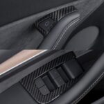 Dry Carbon Fiber Window & Door Switch Covers for Model Y / Model 3（Left Hand Drive） - Image 6