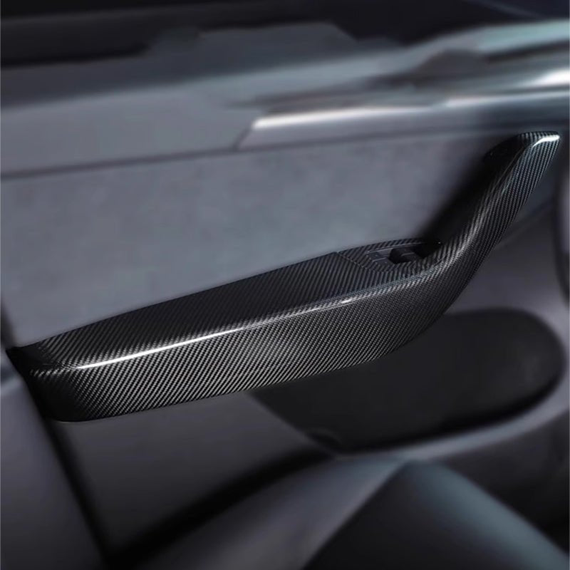 dry-carbon-fibre-door-armrest-covers-for-tesla-model-y-4pcs-662254 Dry Carbon Fibre Door Armrest Covers for Tesla Model Y / Model Y Juniper - Image 1