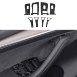 Dry Carbon Fiber Window & Door Switch Covers for Model Y / Model 3（Left Hand Drive） - Image 3