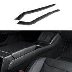 Real Dry Carbon Fiber Center Console Side Panel Overlays for Model 3 Highland / Model Y Juniper(2 Pieces)