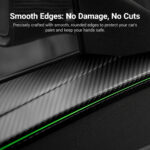 TESERY Dry Carbon Fiber Full Upper Oversized Extended Door Panel Overlays for Model Y Juniper - Image 4